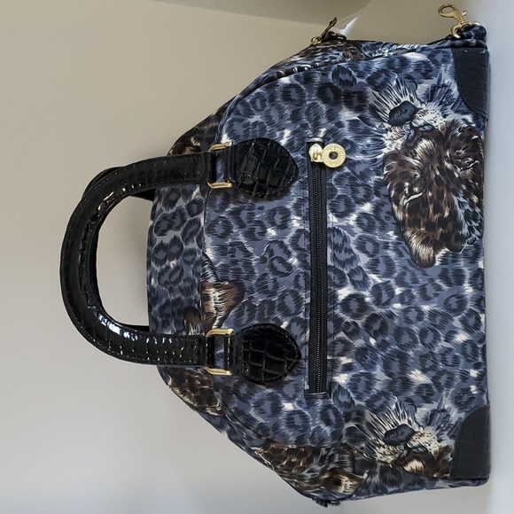 SMALL BOSTON BAG WITH SHOLDER STRAP ANIMAL PRINT - Picture 2 of 8